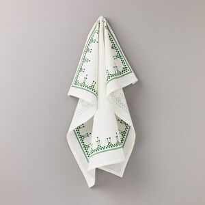 Ornate Border Flour Sack Kitchen Towel‎ Green - Hearth & Hand Magnolia, Target